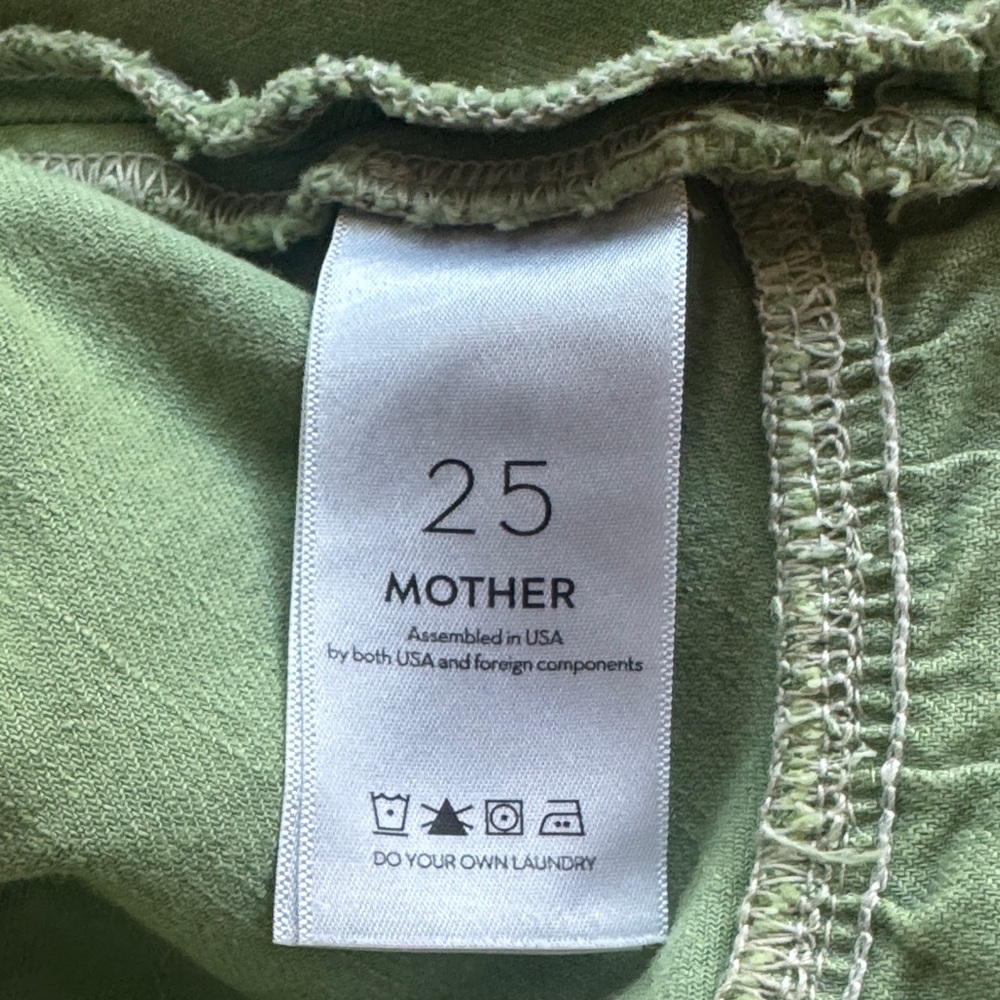 MOTHER The Ruffle Mini Skirt Loden Frost Green Size 25 - Picture 6 of 8